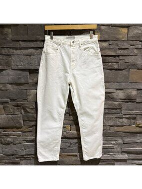 Everlane Women’s High Rise Straight Jean White Size 28 Ankle Denim